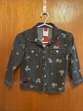 Disney Black Denim Minnie Patterned Jacket for Kids